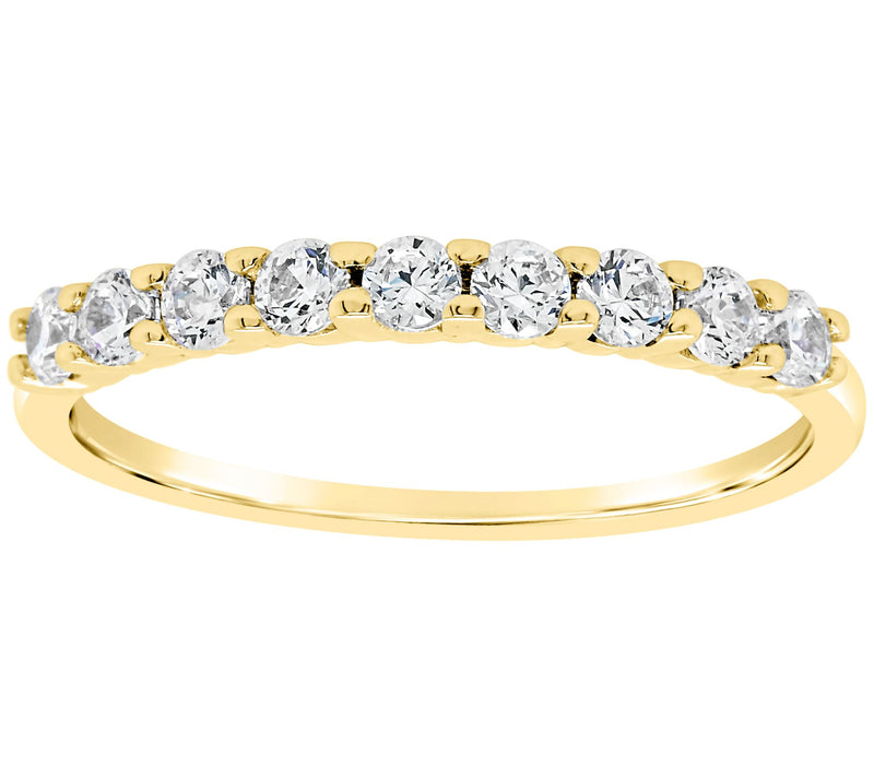 Affinity 14K Gold 2/5 cttw 9-Stone Diamond Band Ring — View 3