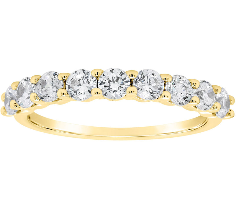 Affinity 14K Gold 8/10 cttw 9-Stone Diamond Band Ring — View 3