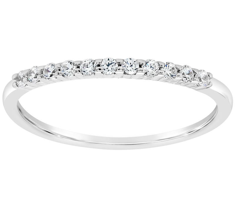 Affinity 14K Gold 1/7 cttw 11-Stone Diamond Band Ring — View 5