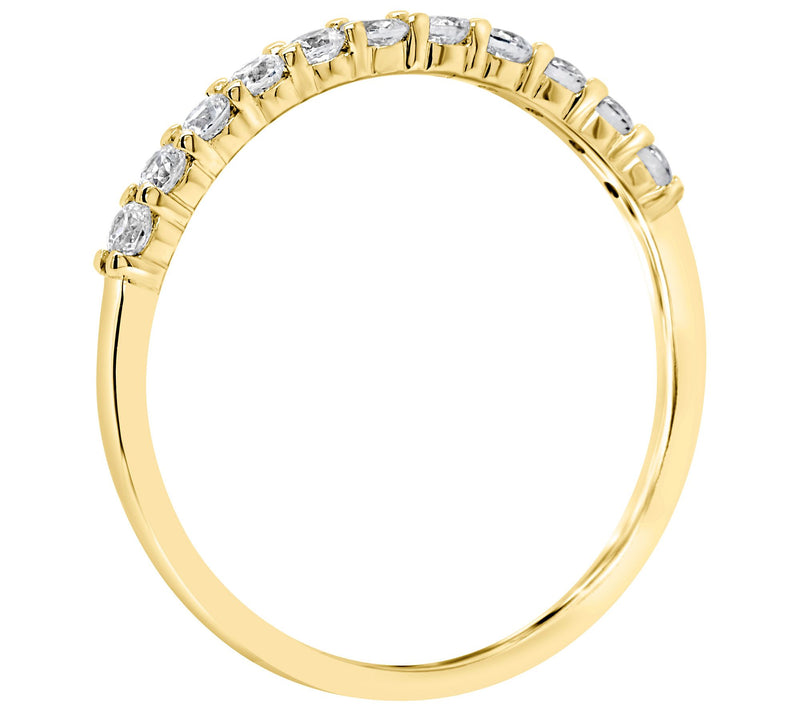 Affinity 14K Gold 3/10 cttw 11-Stone Diamond Band Ring — View 6