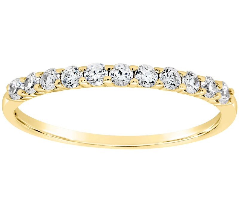 Affinity 14K Gold 3/10 cttw 11-Stone Diamond Band Ring — View 3