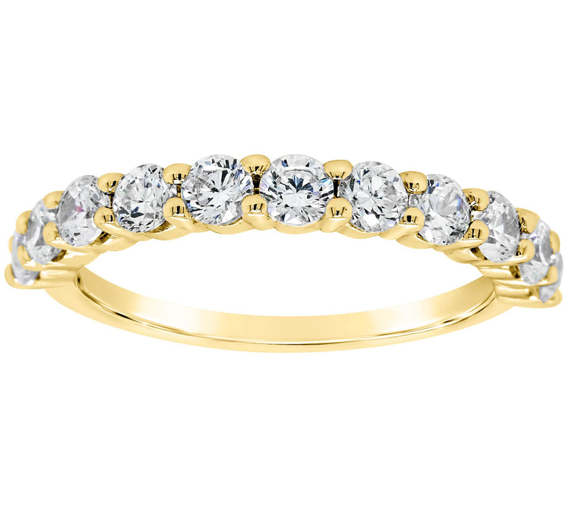 Affinity 14K Gold 9/10 cttw 11-Stone Diamond Band Ring — View 3