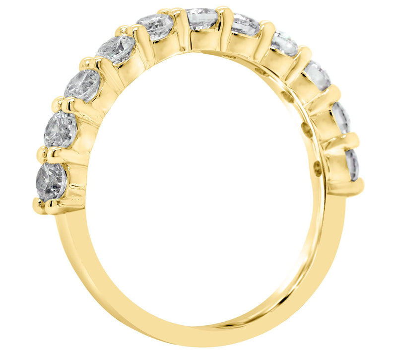 Affinity 14K Gold 9/10 cttw 11-Stone Diamond Band Ring — View 6