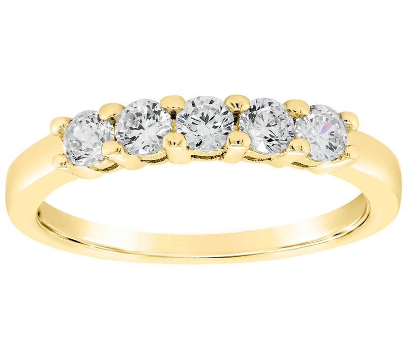 Affinity 14K Gold 4/10 cttw 5-Stone Diamond Band Ring — Main view