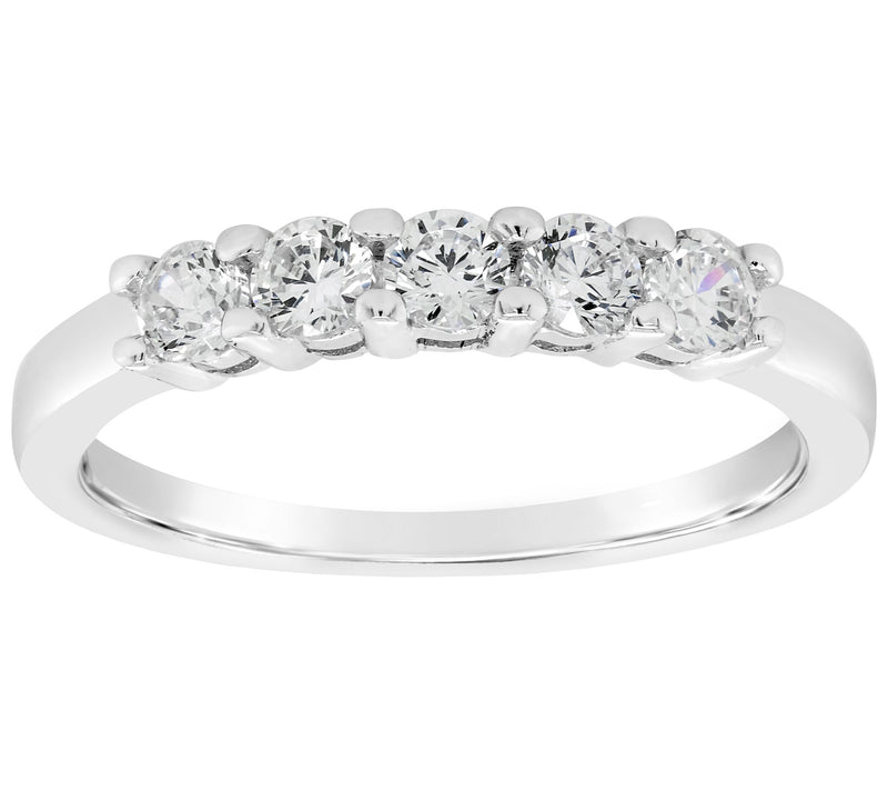 Affinity 14K Gold 4/10 cttw 5-Stone Diamond Band Ring — View 3