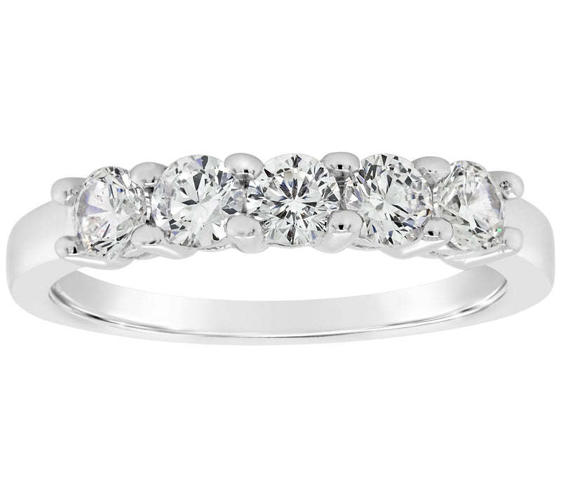 Affinity 14K Gold 7/10 cttw 5-Stone Diamond Band Ring — View 3