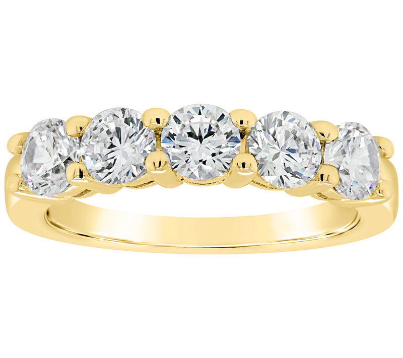 Affinity 14K Gold 1.45 cttw 5-Stone Diamond Band Ring — Main view