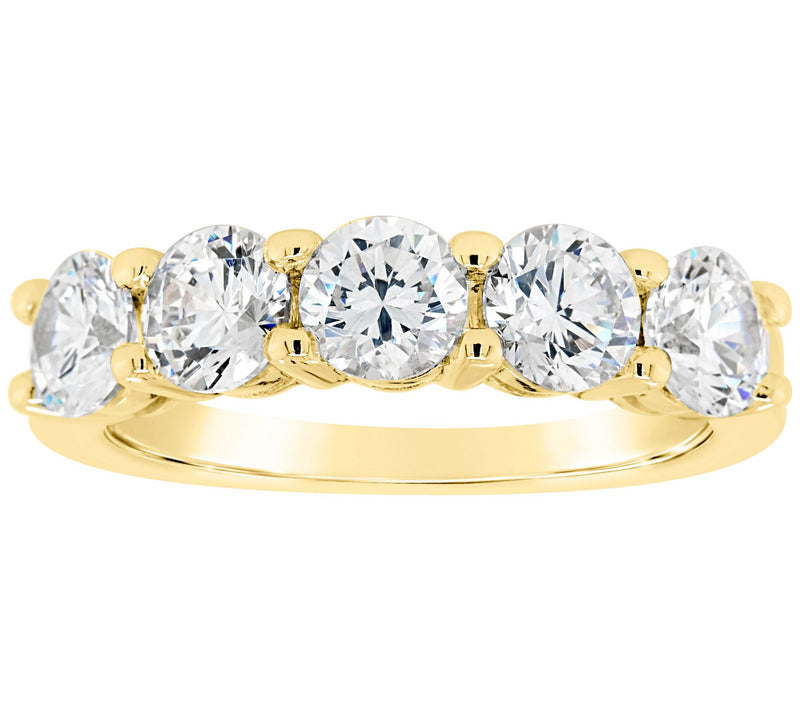 Affinity 14K Gold 1.95 cttw 5-Stone Dia mond Band Ring — Main view