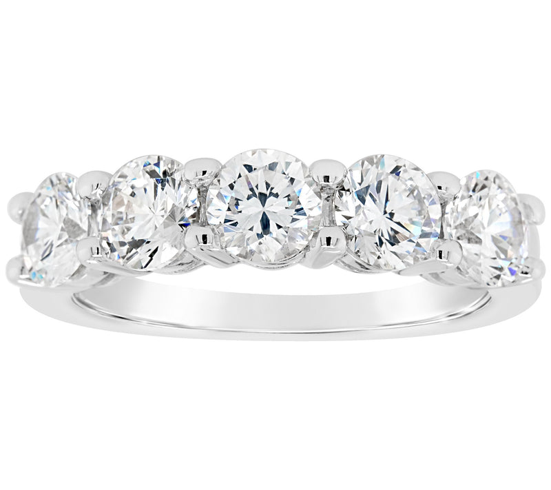 Affinity 14K Gold 1.95 cttw 5-Stone Dia mond Band Ring — View 3