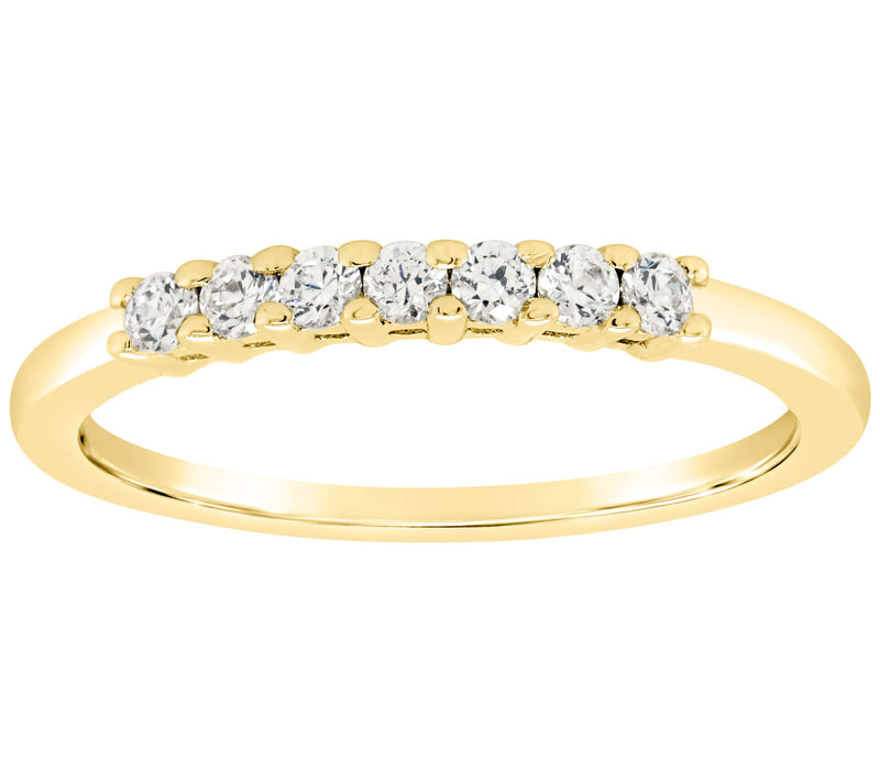 Affinity 14K Gold 1/5 cttw 7-Stone Diamond Band Ring — View 5