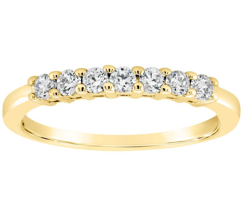 Affinity 14K Gold 3/10 cttw 7-Stone Diamond Band Ring — View 5