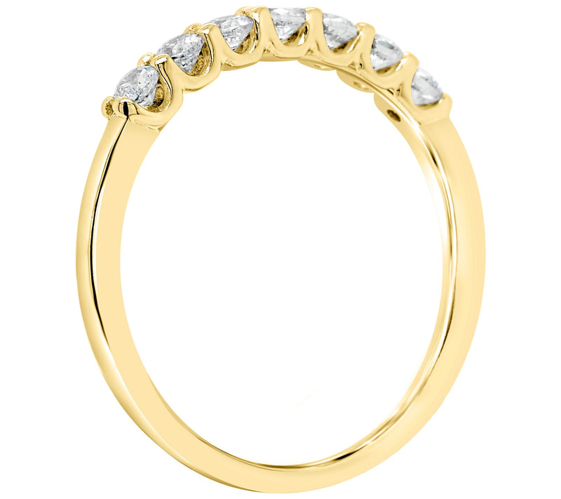 Affinity 14K Gold 3/10 cttw 7-Stone Diamond Band Ring — View 6