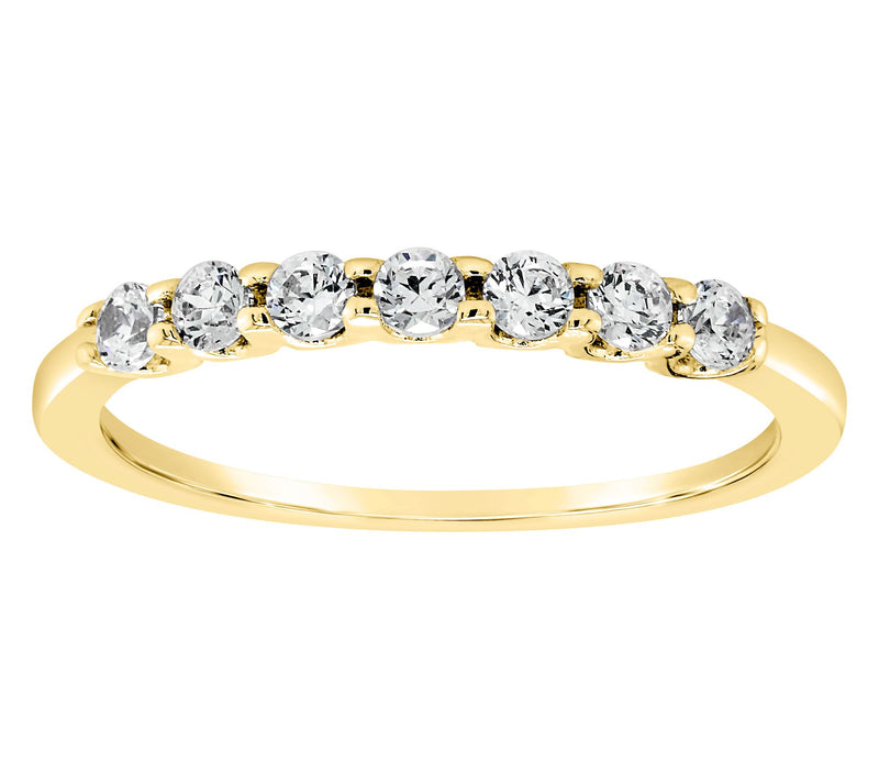 Affinity 14K Gold 3/10 cttw 7-Stone Diamond Band Ring — View 5