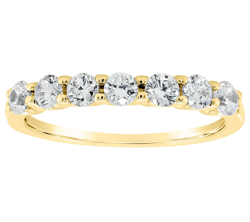 Affinity 14K Gold 7/10 cttw 7-Stone Diamond Band Ring — View 5