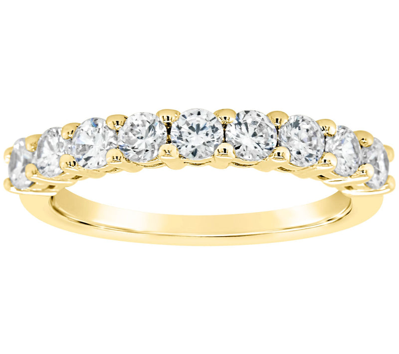 Affinity 14K 8/10 cttw 9-Stone Diamond Band Ring — View 5