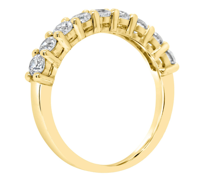 Affinity 14K 8/10 cttw 9-Stone Diamond Band Ring — View 6