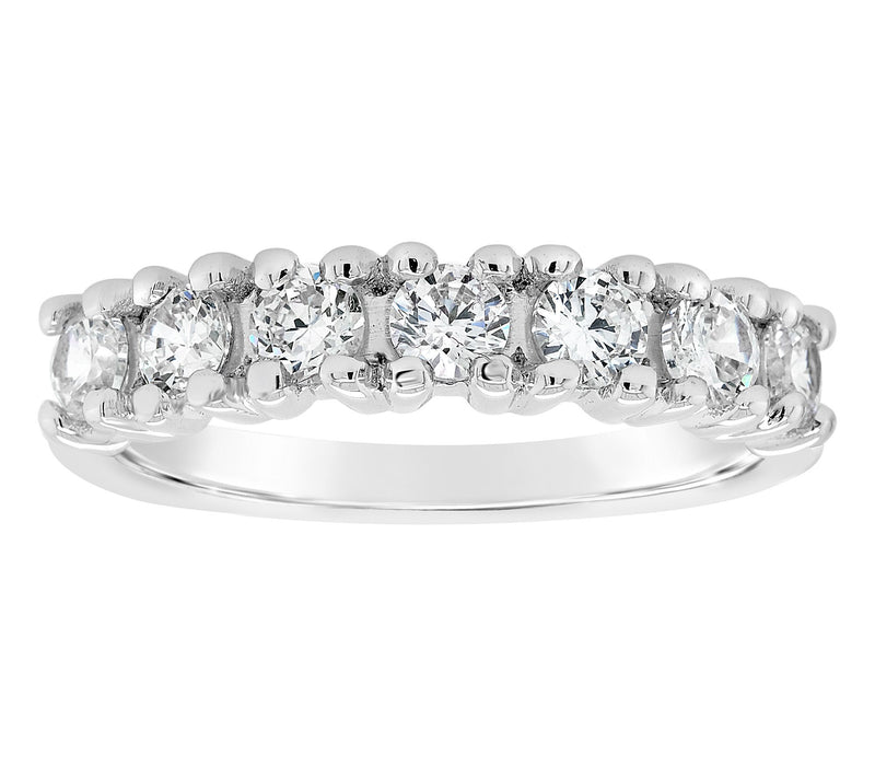 Affinity 14K Gold 7/10 cttw Prong-Set Diamond Band Ring — View 5