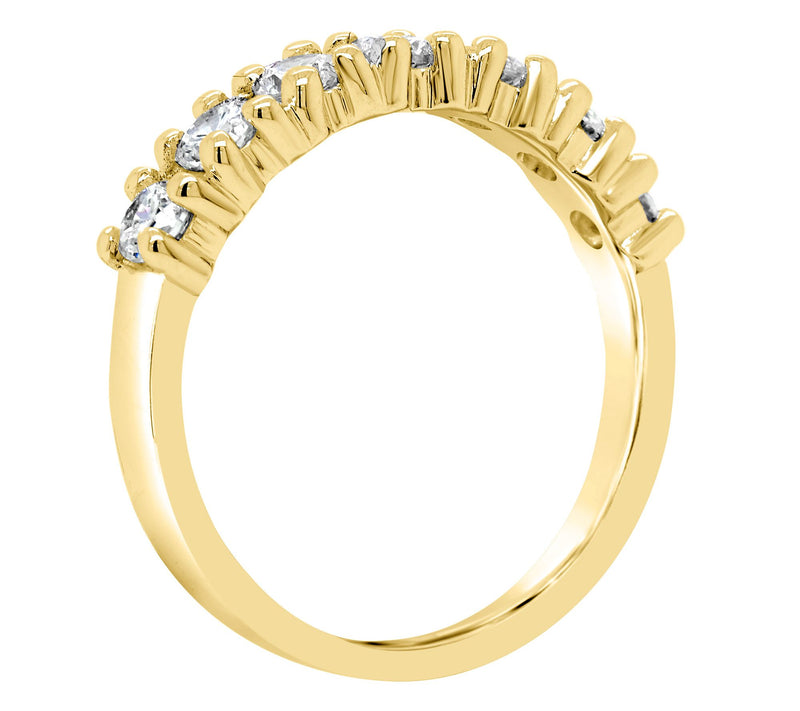 Affinity 14K Gold 7/10 cttw Prong-Set Diamond Band Ring — View 6