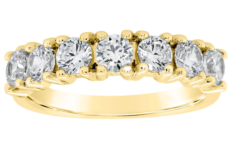 Affinity 14K Gold 9/10 cttw Prong-Set Diamond Band Ring — Main view