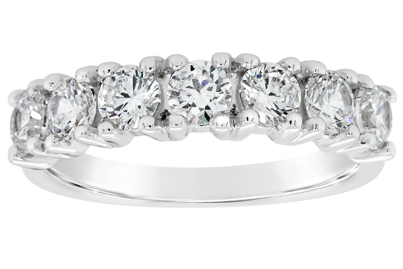 Affinity 14K Gold 9/10 cttw Prong-Set Diamond Band Ring — View 5
