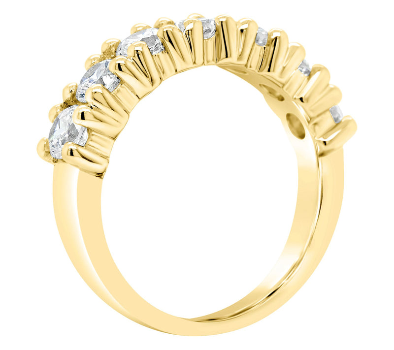 Affinity 14K Gold 1.35 cttw Prong-Set Diamond Band Ring — View 6