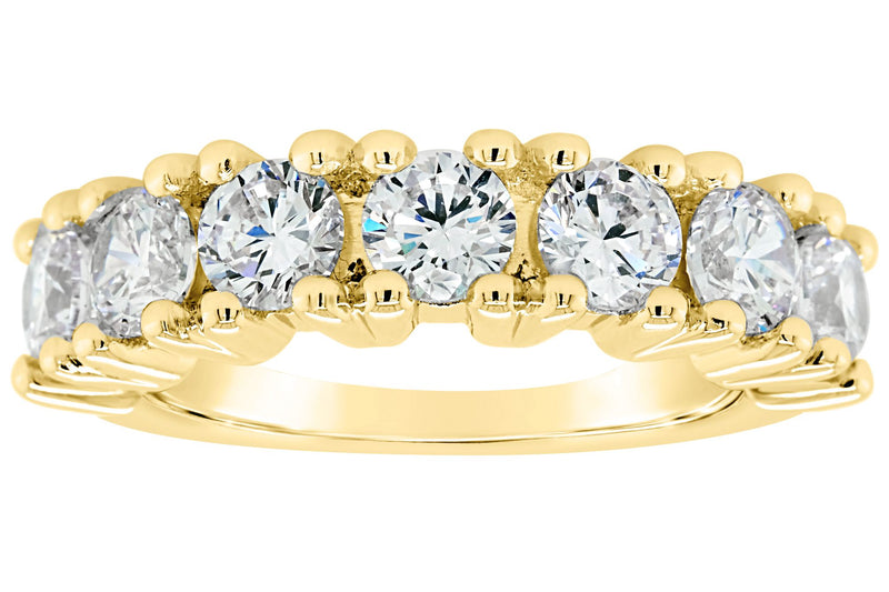 Affinity 14K Gold 2.05 cttw Prong-Set Diamond Band Ring — View 3
