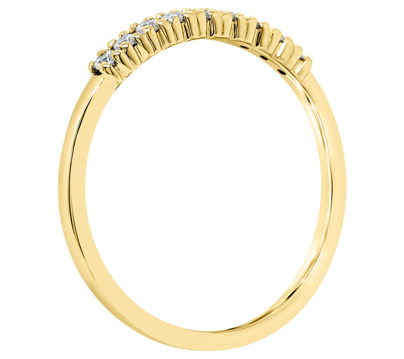 Affinity 14K Gold 1/8 cttw 9-Stone Diamond Band Ring — View 6