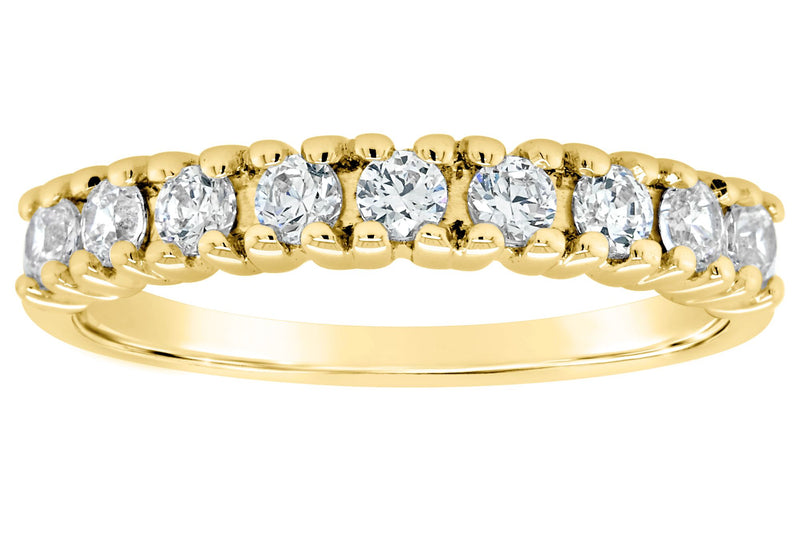Affinity 14K Gold 4/10 cttw 9-Stone Diamond Band Ring — Main view