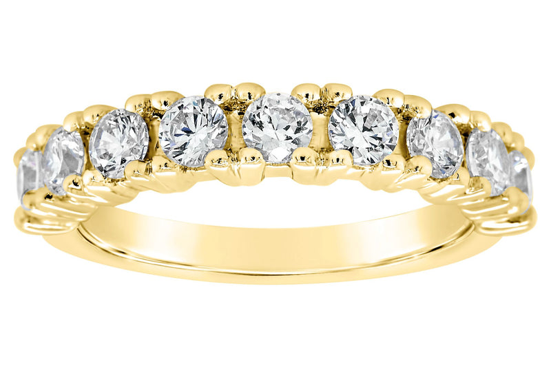 Affinity 14K Gold 8/10 cttw 9-Stone Diamond Band Ring — Main view