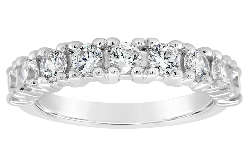 Affinity 14K Gold 8/10 cttw 9-Stone Diamond Band Ring — View 5