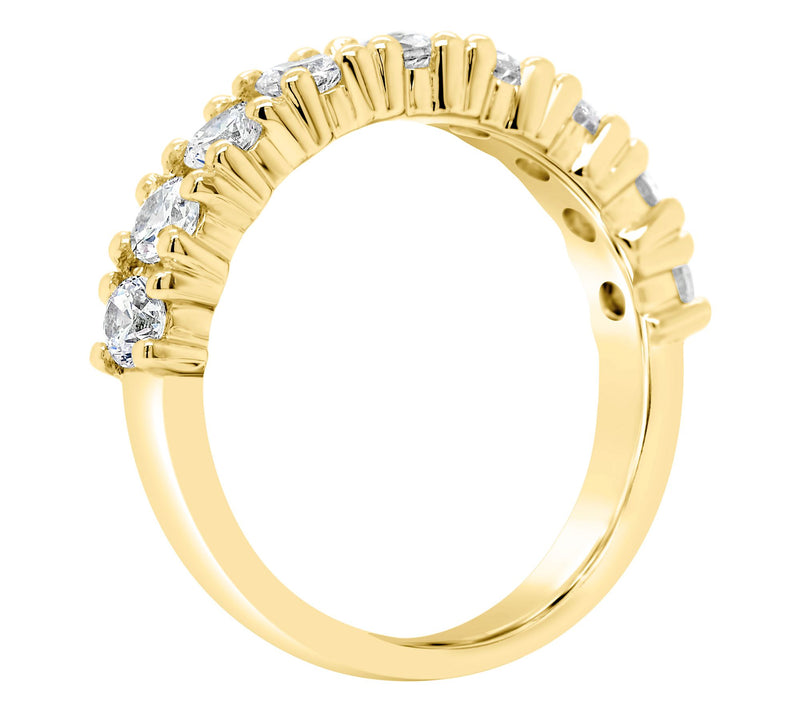 Affinity 14K Gold 8/10 cttw 9-Stone Diamond Band Ring — View 6