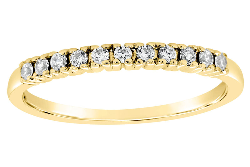 Affinity 14K Gold 1/7 cttw 11-Stone Diamond Band Ring — Main view