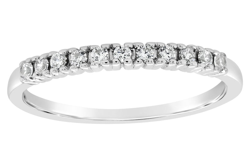 Affinity 14K Gold 1/7 cttw 11-Stone Diamond Band Ring — View 5