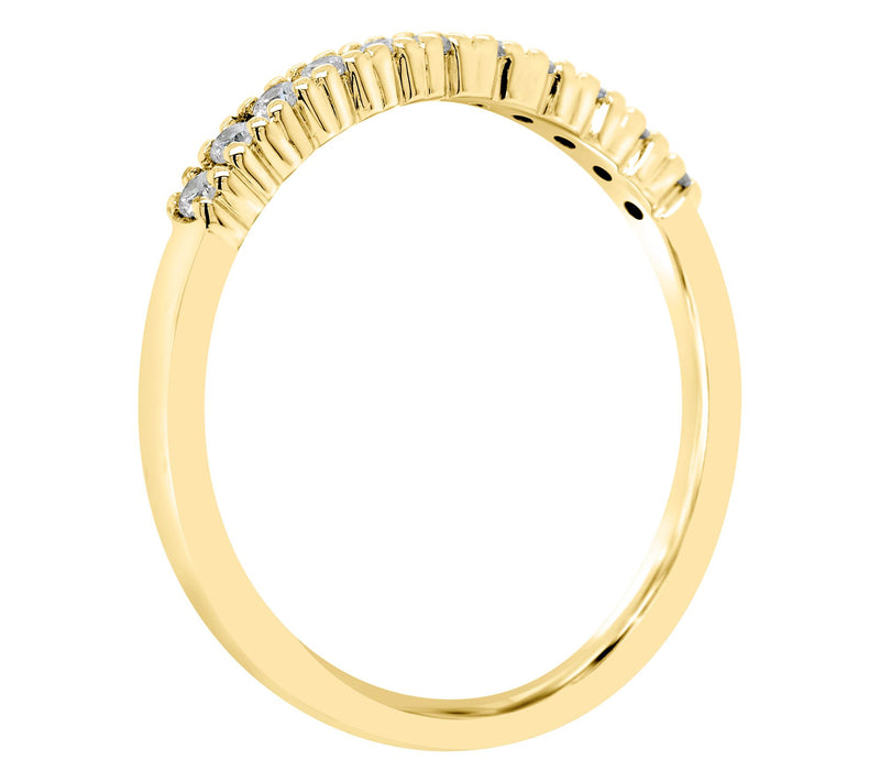 Affinity 14K Gold 1/7 cttw 11-Stone Diamond Band Ring — View 6