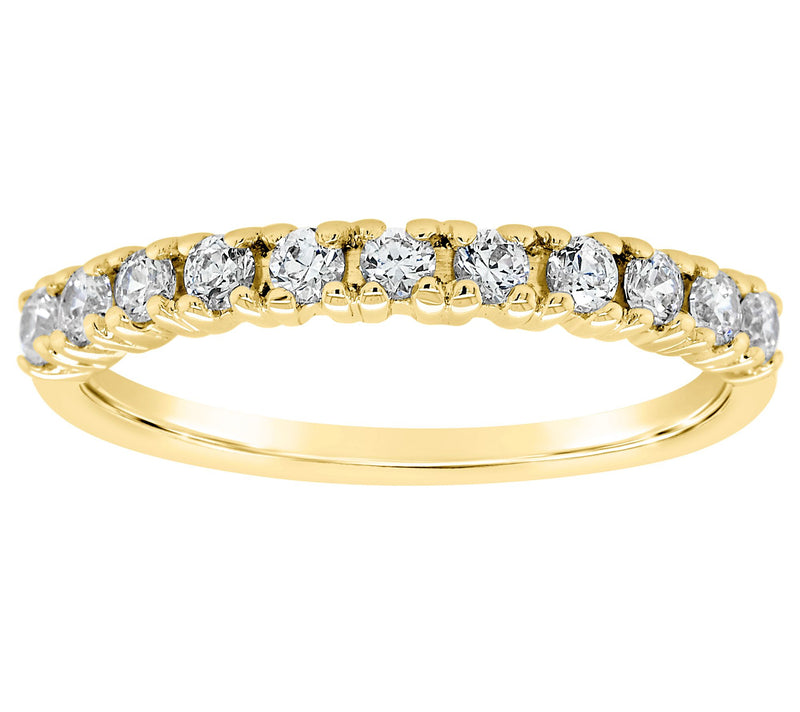 Affinity 14K Gold 3/10 cttw 11-Stone Diamond Band Ring — View 3