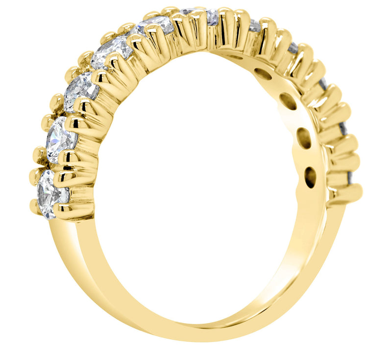 Affinity 14K Gold 9/10 cttw 11-Stone Diamond Band Ring — View 6