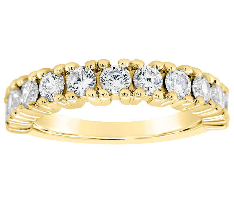Affinity 14K Gold 9/10 cttw 11-Stone Diamond Band Ring — View 3