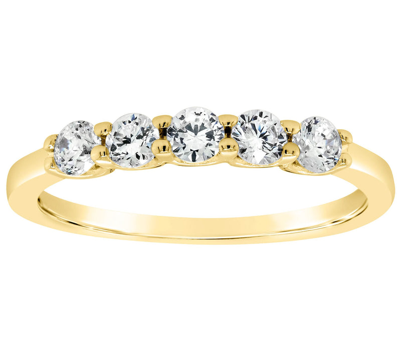 Affinity 14K Gold 4/10 cttw 5-Stone Diamond Band Ring — Main view