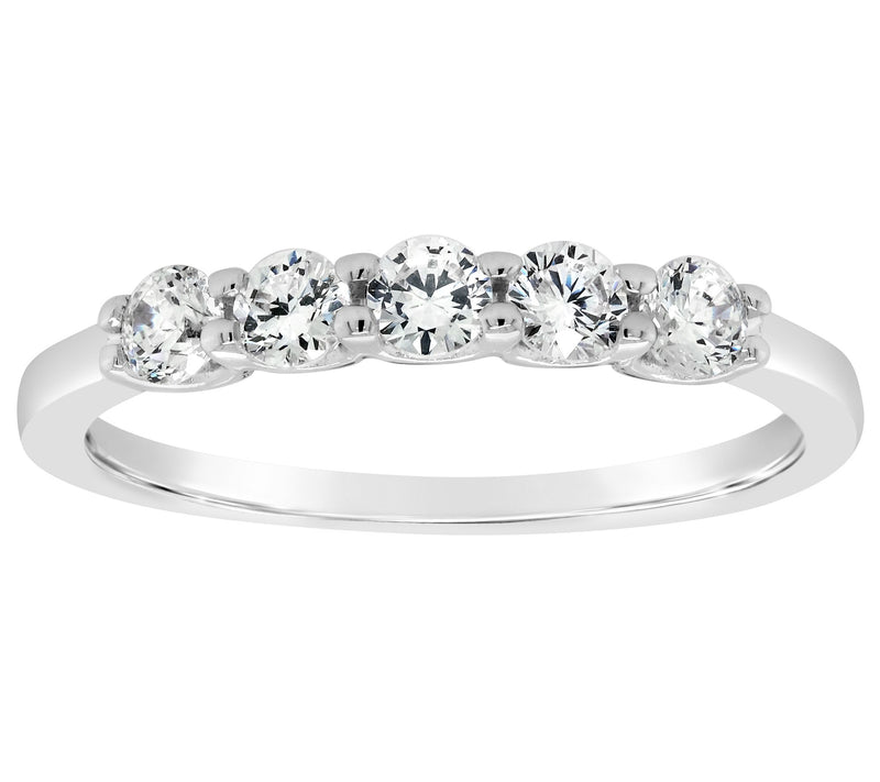 Affinity 14K Gold 4/10 cttw 5-Stone Diamond Band Ring — View 3