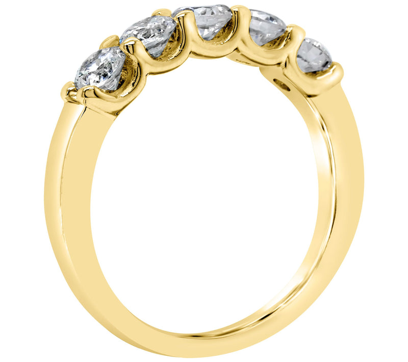 Affinity 14K Gold 7/10 cttw 5-Stone Diamond Band Ring — View 6