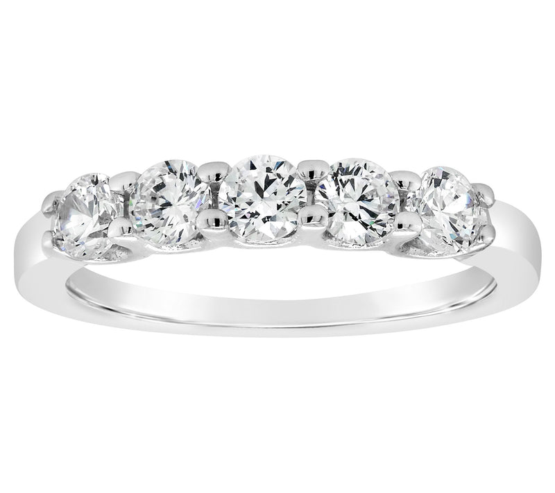 Affinity 14K Gold 7/10 cttw 5-Stone Diamond Band Ring — View 3