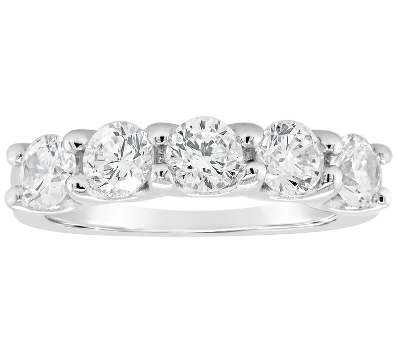 Affinity 14K Gold 1.45 cttw 5-Stone Diamond Band Ring — View 3