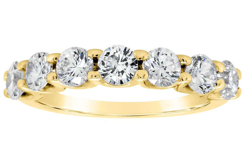 Affinity 14K Gold 1.70 cttw 7-Stone Diamond Ring — Main view
