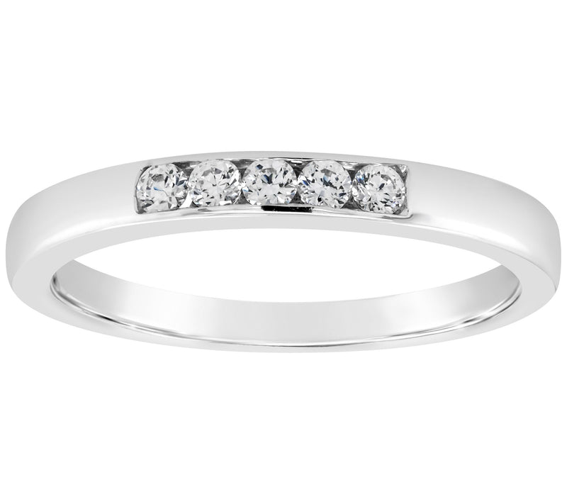 Affinity 14K Channel Set 1/8 cttw 5-Stone Diamond Ring — View 3
