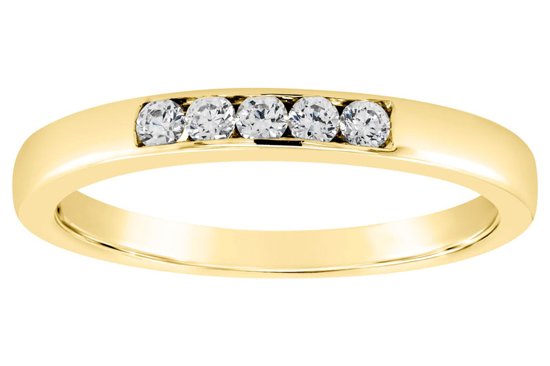 Affinity 14K Channel Set 1/8 cttw 5-Stone Diamond Ring — Main view