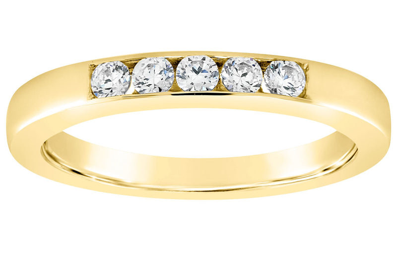 Affinity 14K Channel Set 1/5 cttw 5-Stone Diamond Ring — Main view