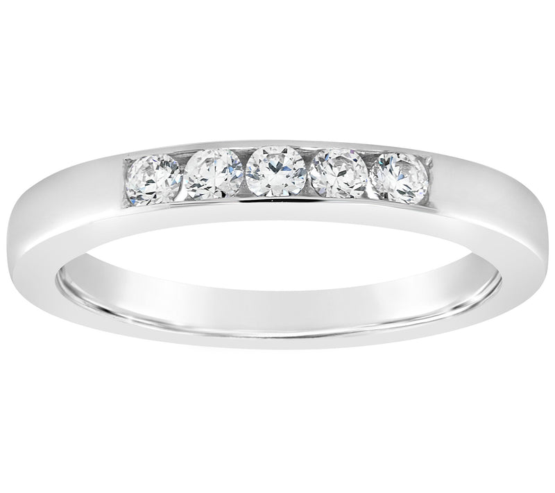 Affinity 14K Channel Set 1/5 cttw 5-Stone Diamond Ring — View 3