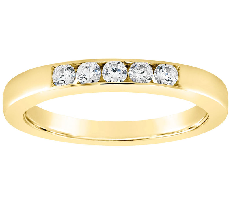 Affinity 14K Channel Set 1/5 cttw 5-Stone Diamond Ring — View 5