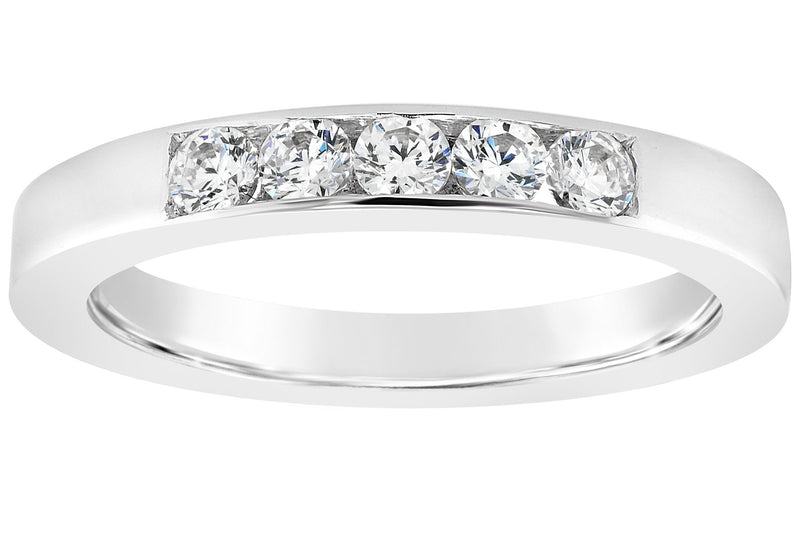 Affinity 14K Channel Set 4/10 cttw 5-Stone Diamond Ring — Main view