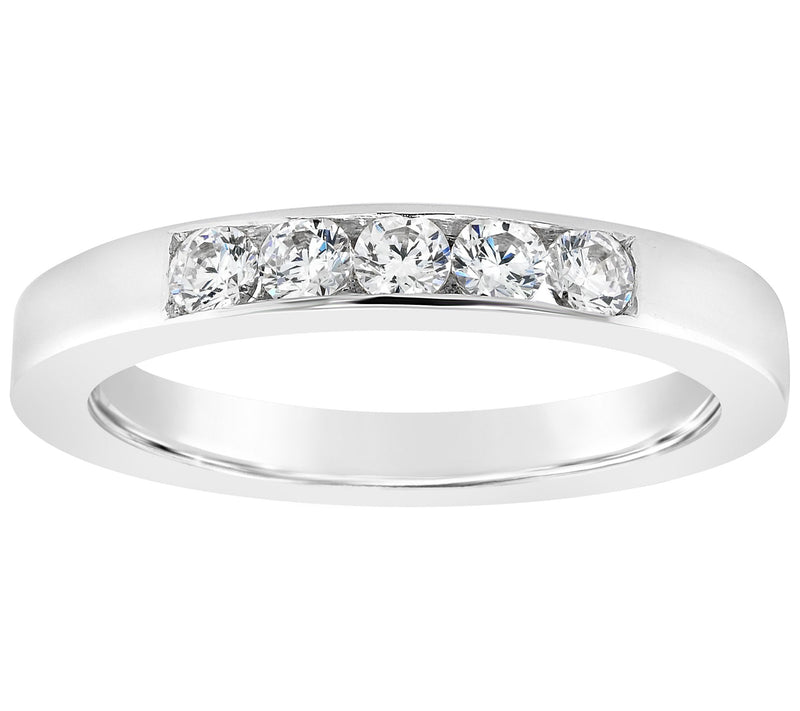 Affinity 14K Channel Set 4/10 cttw 5-Stone Diamond Ring — View 3